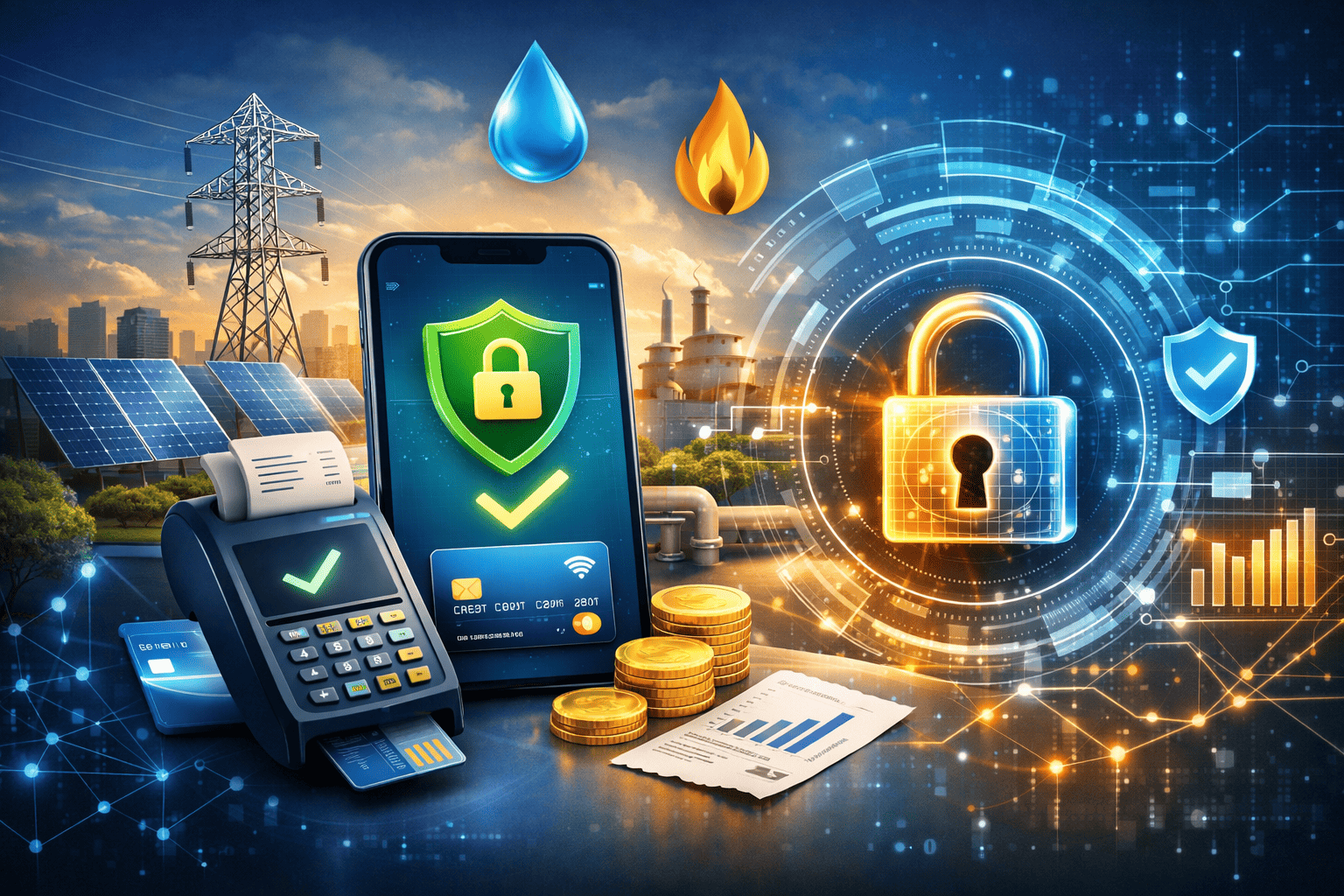 مدفوعات آمنة لخدمات الطاقة.